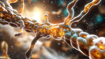 Poster - Microscopic View of a Neuron's Axon.