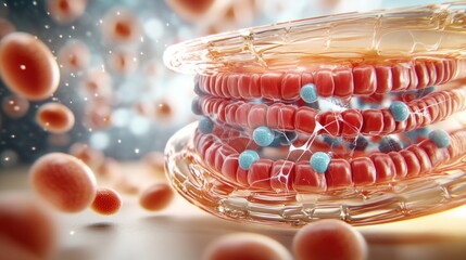 Aufkleber - 3D Illustration of Cellular Structure.