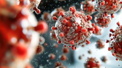 Aufkleber - Coronavirus 3D Illustration.