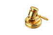 © Yusuf - golden gavel isolated on white background transparent PNG and copy space