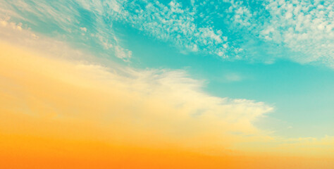 Wall Mural - colorful cloudy sky at sunset. gradient color. sky texture. abstract nature background