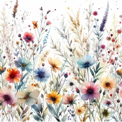 watercolor wildflowers