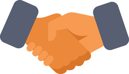 Sticker - Two business people shaking hands, making a business deal or partnership