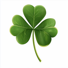 three leaf clover isolated on white background clipping path