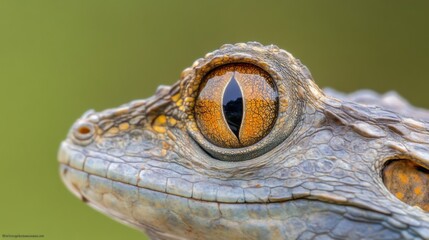 Close-up of a Lizard's Eye and Skin Texture