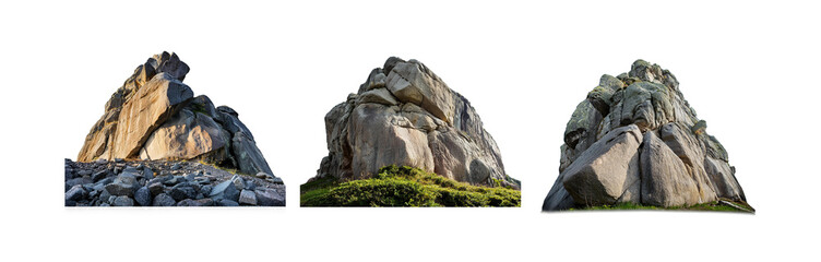 Poster - Isolated rock formations with different angles and lighting.