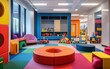 © Who is Santi - A vibrant game room in a kindergarten, showcasing a close-up view of colorful toys and activity areas in the new premises