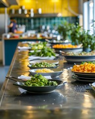 School Cafeteria Promoting Sustainable and Nutritious Meals for Students