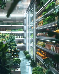 Futuristic Supermarket with Transparent Eco Friendly Labeling and Sustainable Sourcing