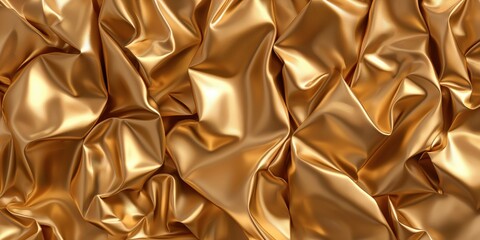 Luxurious gold silk texture with dramatic folds and shine