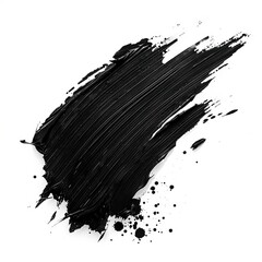 Poster - Black brush stroke isolated on white background