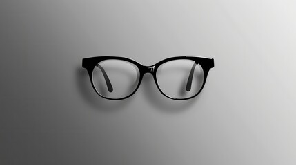 Wall Mural - Black eyeglasses are elegantly positioned on a smooth, gradient background, emphasizing their timeless design and versatility for daily wear. Generative AI