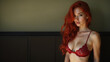 © overrust - hot redhead woman in underwear