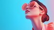 © AI imagebank - Futuristic 3D Fashion Girl with Oversized Sunglasses – Modern and Stylish Vector Art
