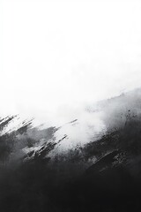 Aufkleber - A minimalist abstract artwork featuring sweeping black and gray brush strokes against a white background, evoking a sense of calm and depth.