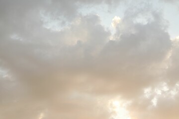 Wall Mural - beautiful view of sky with fluffy clouds