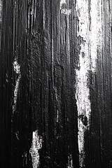 Leinwandbilder - Abstract black and white image with vertical lines, creating a textured appearance that evokes a sense of mystery and depth.