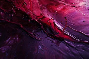 Abstract crimson paint splash art