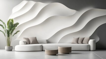 3D wall art with a modern abstract design, bringing a unique visual element to any interior space.