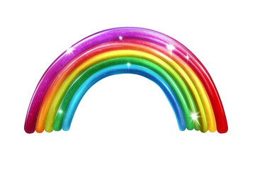 Leinwandbilder - Colorful rainbow arc with vibrant hues against a white background.