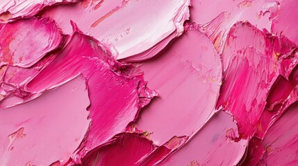 Aufkleber - Swirls of rich pink paint create a visually striking texture, highlighting the depth and artistry involved in the creation process on a canvas