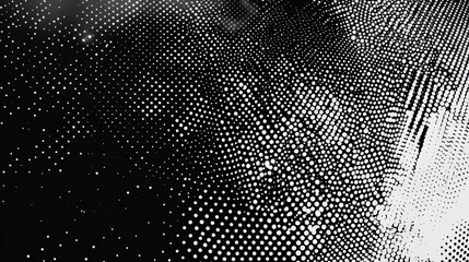 Aufkleber - A dynamic abstract pattern of black and white dots creates a compelling visual texture, highlighting depth and contrast in modern artistic design