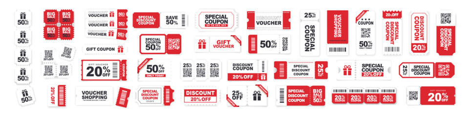 various coupon set. coupon set, coupons, discount coupon, gift voucher. discount voucher, gift coupo