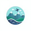 © Cloudy - A clean and creative icon for a travel agency, considering incorporating a simple globe and an airplane