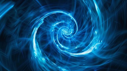 Wall Mural - Blue light vortex, business technology abstract light and shadow background