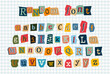 © Alina - Vector ransom font. Diverse magazine cutout alphabet for collages and scrapbooking. Handmade typography type from newspaper.