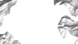 © Kubista - zgnieciony kawałek papieru, zgnieciona tekstura papieru, złożony, złożona geometria, zgnieciona gazeta jako tekstura, zagięcia, dynamiczne zagięcia, wyodrębnione z tła