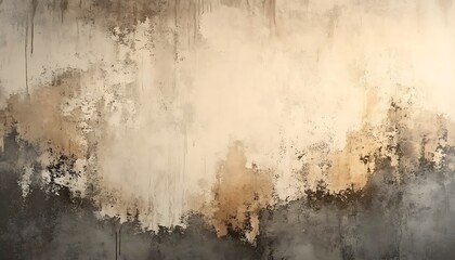 Aufkleber - A textured abstract wall with soft gradients of beige, cream, and gray, evoking a sense of calm and modern aesthetic.