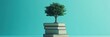 © Usman - Tree of Knowledge, an illustration depicting a tree flourishing atop a stack of books, representing the journey of growth and learning.