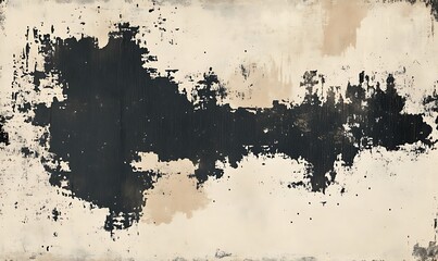Poster - An abstract piece featuring a blend of dark black textures on a light background, creating a striking visual contrast.