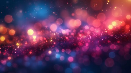 A soft focus background with colorful bokeh lights in various sizes