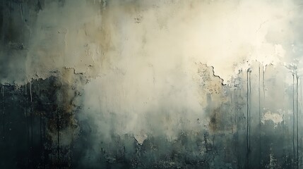 Aufkleber - A textured abstract wall, blending soft hues of gray and cream, evoking a sense of calm and mystery.