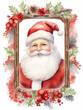 © SvetaArt - Watercolor Santa Christmas illustrations with frame