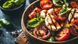 © วรรณภา มะโนศรี - Fresh Tomato and Mozzarella Salad with Basil
