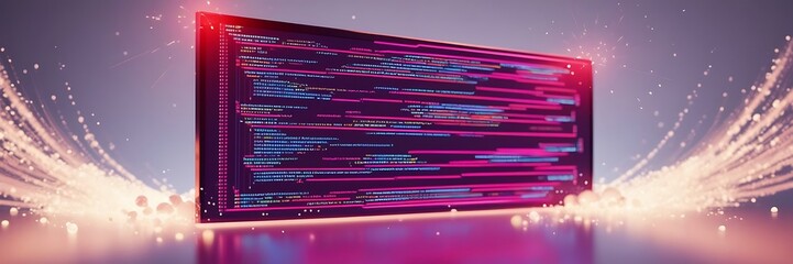 programming and software development work. Concept of hard work of computer coding and programming