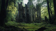 © ArtBox - Castle Ruins Among Forest Trees