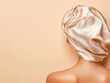 © Creator88 - Hair protected with a silk bonnet for overnight care, haircare inspiration, maintaining shine and moisture