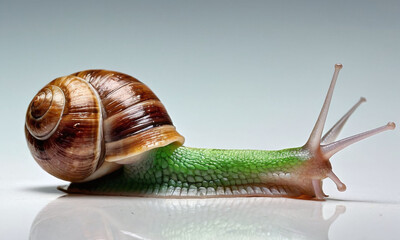 snail on a white background