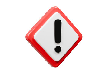 Wall Mural - 3d warning caution icon sign symbol isolated on purple background. error alert safety concept.3d min