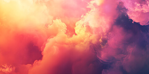 Wall Mural - vibrant abstract background with soft cloud-like formations blending warm colors creating a dynamic 