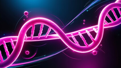 DNA molecule structure. Medical science research of chromosome DNA genetic biotechnology in human genome cell