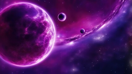 Purple background with nebula space and star 