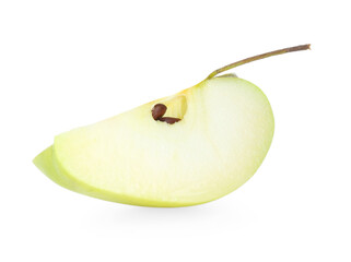 Sticker - Cut fresh green apple isolated on white