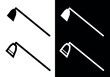 © Checha - Hoe icon. Symbol of field work, garden or labor. Tool of labor, attribute of a peasant or worker.