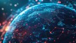 © nikomsolftwaer - Futuristic globe with a web of digital connections and data streams, highlighting global network integration
