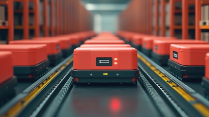 Automated warehouse with robotic delivery systems